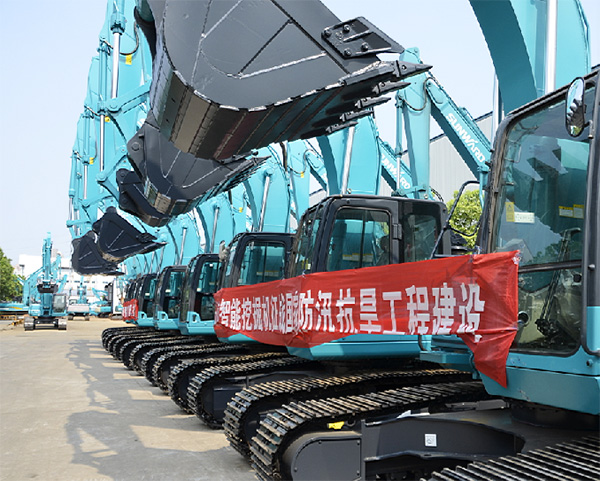 抗洪英雄顯身手，山河智能系列挖掘機奔赴抗洪一線