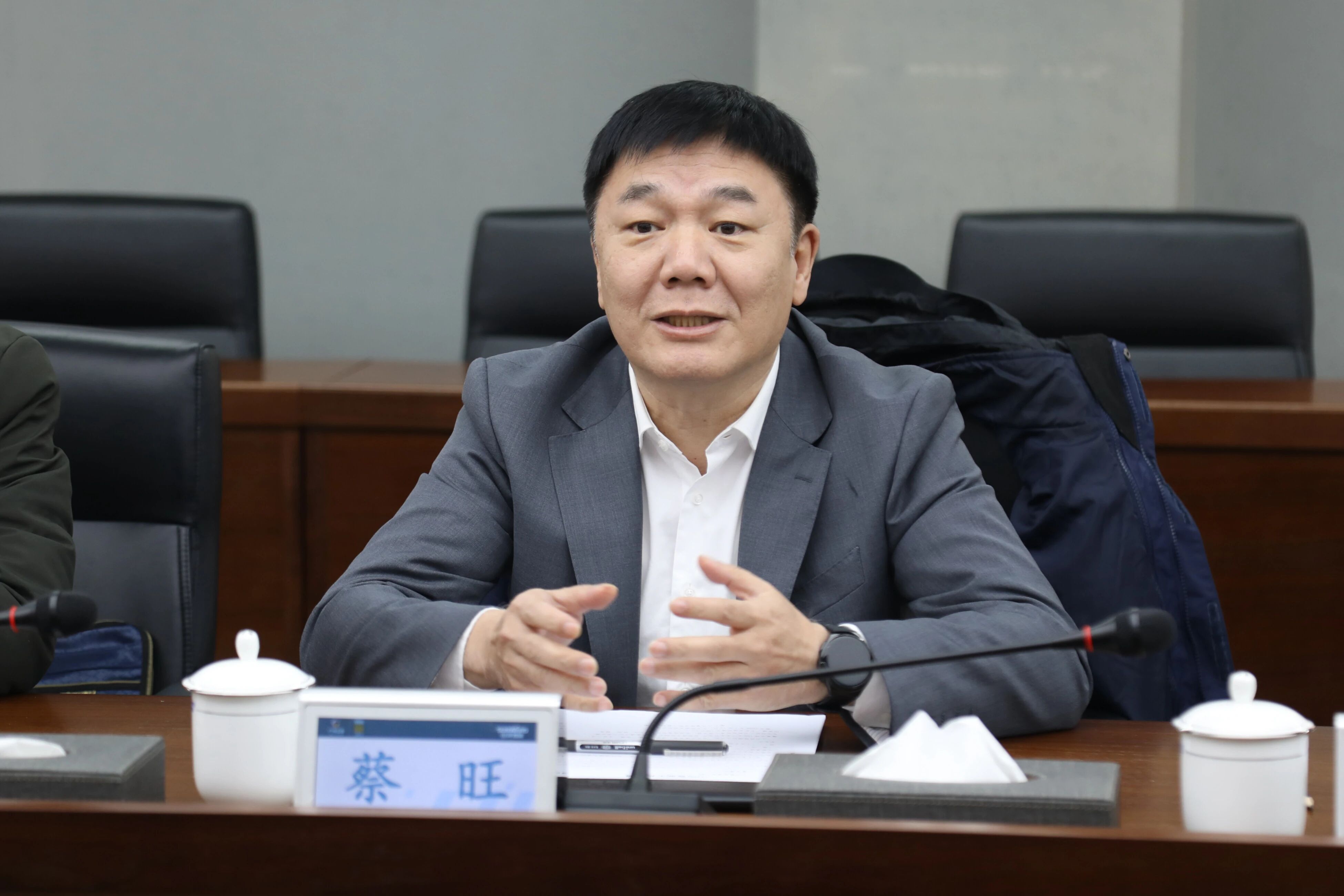 中國出口信用保險公司湖南分公司負責人蔡旺到訪山河智能